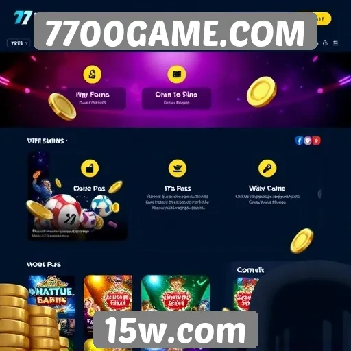 Principais recursos do site 7700GAME.COM