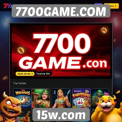 Interface do usuário no 7700GAME.COM
